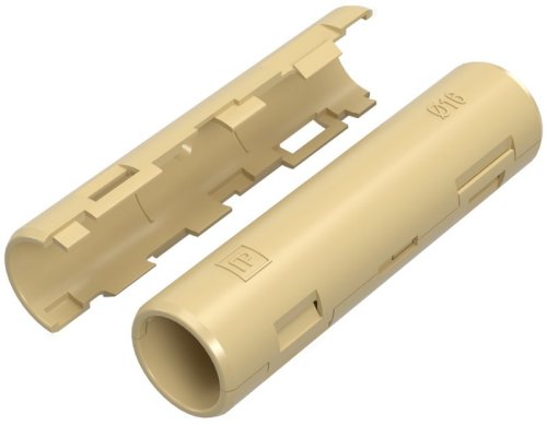 Муфта разборная атмосферостойкая ПВХ Промрукав Д=16 IP40 сосна фото Муфта разборная атмосферостойкая ПВХ Промрукав Д=16 IP40 сосна картинка